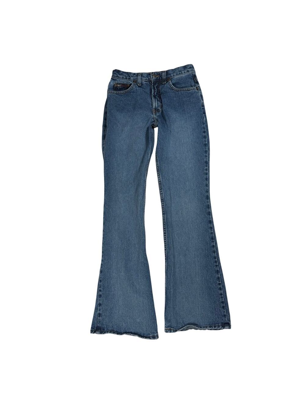 Vintage L.e.i. jeans classic flared medium wash womens size 5 100% cotton y2k